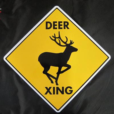Sign Deer Xing 12 x 12 inch Aluminum
