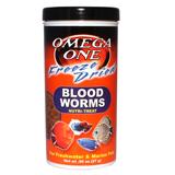 Omega One Freeze-Dried Bloodworms Fish Food .96 ounce