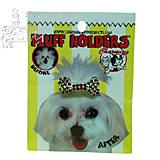 Rhinestone Dog Fluff Holder Green Bow