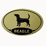 Euro Style Oval Dog Decal Beagle