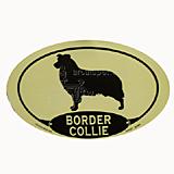 Euro Style Oval Dog Decal Border Collie
