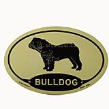 Euro Style Oval Dog Decal Bulldog