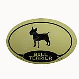 Euro Style Oval Dog Decal Bull Terrier