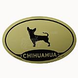 Euro Style Oval Dog Decal Chihuahua