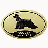 Euro Style Oval Dog Decal Cocker Spaniel
