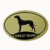 Euro Style Oval Dog Decal Great Dane