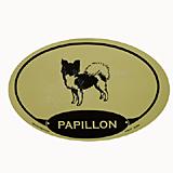 Euro Style Oval Dog Decal Papillon
