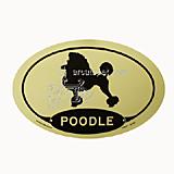 Euro Style Oval Dog Decal Poodle