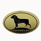 Euro Style Oval Dog Decal Rottweiler