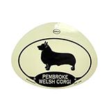 Euro Style Oval Dog Decal Welsh Corgi Pembroke