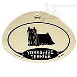 Euro Style Oval Dog Decal Yorkshire Terrier