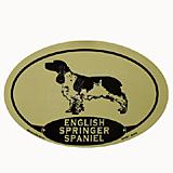 Euro Style Oval Dog Decal English Springer Spaniel