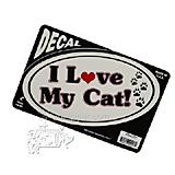 6-inch Oval I Love My Cat! Decal