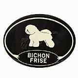 Euro Style Oval Dog Decal Bichon Frise