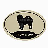 Euro Style Oval Dog Decal Chow Chow