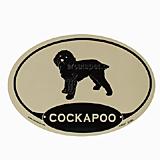 Euro Style Oval Dog Decal Cockapoo