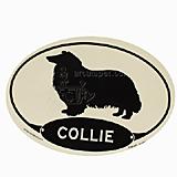 Euro Style Oval Dog Decal Collie