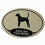 Euro Style Oval Dog Decal English Foxhound