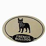 Euro Style Oval Dog Decal French Bulldog
