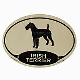 Euro Style Oval Dog Decal Irish Terrier