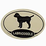 Euro Style Oval Dog Decal Labradoodle