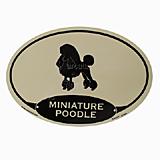 Euro Style Oval Dog Decal Minature Poodle