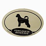 Euro Style Oval Dog Decal Portuguese Water Dog