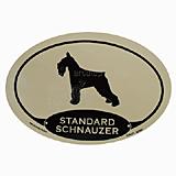 Euro Style Oval Dog Decal Standard Schnauzer