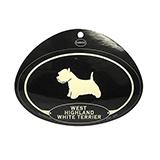 Euro Style Oval Dog Decal West Highland White Terrier