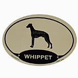 Euro Style Oval Dog Decal Whippet