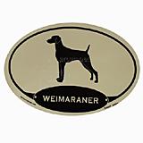 Euro Style Oval Dog Decal Weimaraner