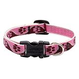 Dog Collar Adjustable Nylon Tickled Pink 6-9 inches