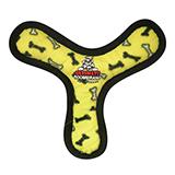 Tuffy's Sport Bowmerang Yellow Bones Dog Toy