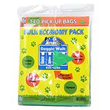 Doggie Walk Bulk Economy Pack 140 Dog Waste Bags