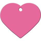 Engraved ID Tag Heart Pink Large