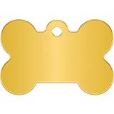 Engraved ID Tag Bone Mustard