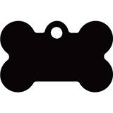 Engraved ID Tag Bone Black