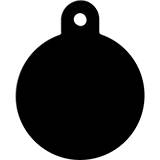 Engraved ID Tag Circle Black Large