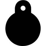 Engraved ID Tag Circle Black Small