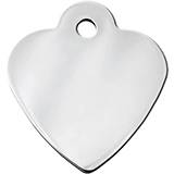 Engraved ID Tag Chrome Heart Small