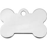 Engraved ID Tag Chrome Bone Large