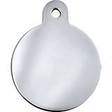 Engraved ID Tag Chrome Circle Large