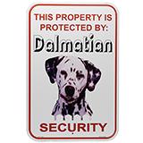Sign Dalmatian Security inch Aluminum