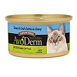 AvoDerm Cat Tuna Crab 3 oz Can Case 24