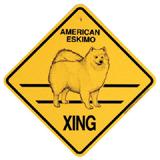 Xing Sign American Eskimo Plastic 10.5 x 10.5 inches