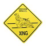 Xing Sign Cocker Spaniel Plastic 10.5 x 10.5 inches