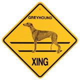 Xing Sign Greyhound Plastic 10.5 x 10.5 inches