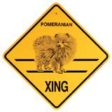 Xing Sign Pomeranian Plastic 10.5 x 10.5 inches