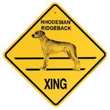 Xing Sign Rhodesian Ridgeback Plastic 10.5 x 10.5 inches