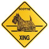 Xing Sign Scottie Plastic 10.5 x 10.5 inches